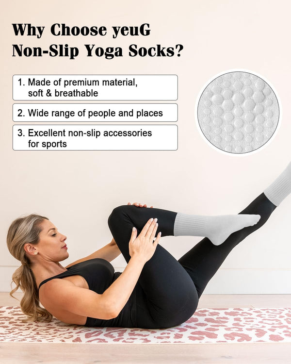 GripEase Studio Grip Yoga Socks